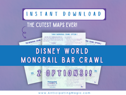 Disney Monorail Bar Crawl Guide, Disney drinking guide, Monorail resorts bar options, Disney adult trip, Disney bar crawl, mocktail options, snack pairings, adult Disney adventure, Monorail resort bars, Disney day drinking, Disney deluxe hotel bars.